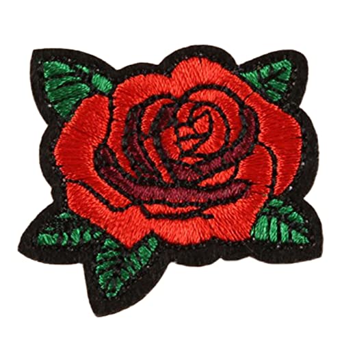Tyenaza Rose Patch, helle Farbe einfach zu verwendende dauerhafte Multi -Purpose -Jacke für Taschen, Kappen, Kinderkleidung, Jeans, Jacken (1,6x1,5 Zoll) von Tyenaza