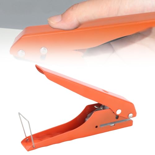 Tyenaza Single Loch Punch, Heavy Duty Handheld -Stochernzange Tool für PVC -Karten 10 mm flach schräge Öffnung von Tyenaza