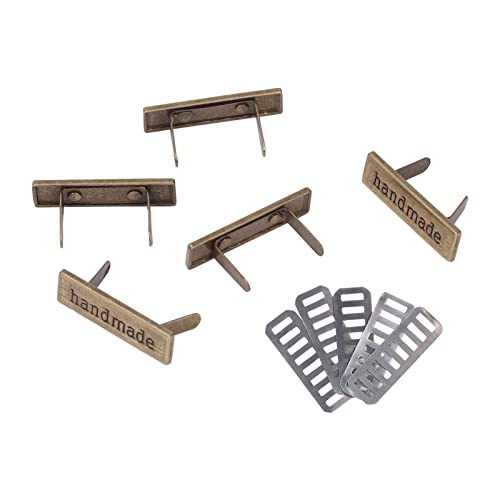 Tyenaza handgefertigte Metalletiketten, Multi Zweck handgemachte gedruckte Etiketten Nähartikel Basteln für Kleidung Schuhe Taschen Rechteck handgefertigtes gedruckte Etiketten von Tyenaza