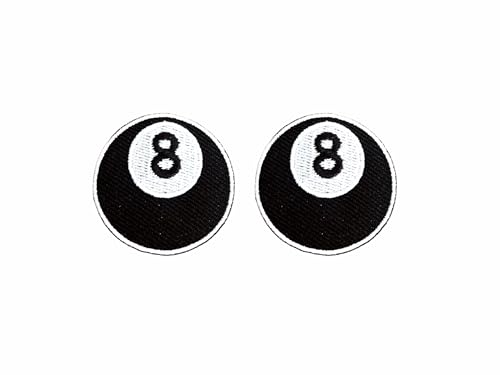 TH Set von 2 winzigen Mini Eight 8 Ball Billard Pool Emblem Badge Logo 1 Patches Aufnähen Aufbügeln bestickte Applikation Abzeichen Zeichen Patch Kleidung Kostüm TH Set von 2 winzigen Mini Eight 8 Ball Billard Pool Emblem Badge Logo 1 Patches Aufnähen Aufbügeln bestickte Applikation Abzeichen Zeichen Patch Kleidung Kostüm von Tyga_Thai