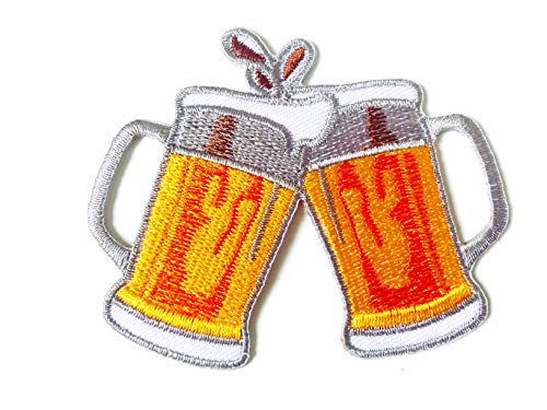 TH Tasse, Bierglas, Logoapplikation, bestickt, zum Aufnähen oder Aufbügeln, für Rucksäcke, Jeans, Jacken von Tyga_Thai