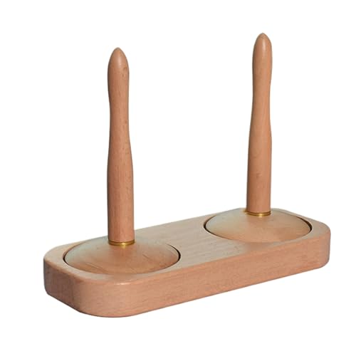 Tyinerc Garnhalter Spinner | Stickerei Spinner Werkzeug - Rotierender Holz Garnhalter Für Weben Häkeln Stricken Hobby Studio Arbeitsplatz Zuhause Stickerei von Tyinerc