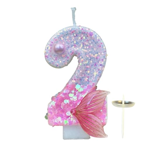 Tyinerc Geburtstagskerzen mit Zahlen,Geburtstagskerze mit Zahlen,Rosa glitzernde Fischschwanz-Geburtstagskerzen - Partyzubehör, niedliche Geburtstagskuchendekorationen, neuartige dekorative Kerzen für Tyinerc Geburtstagskerzen mit Zahlen,Geburtstagskerze mit Zahlen,Rosa glitzernde Fischschwanz-Geburtstagskerzen - Partyzubehör, niedliche Geburtstagskuchendekorationen, neuartige dekorative Kerzen für von Tyinerc