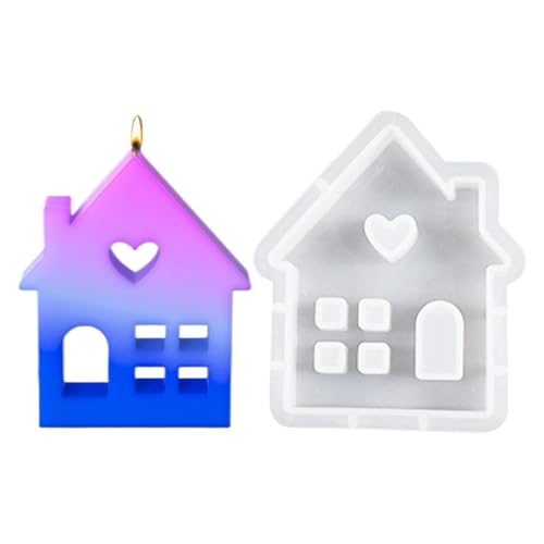 Tyinerc Haussilikonformen für Epoxidharz, Hausharzform, Hausform Silikon-Kerzenformen für Kerzenherstellung, Haus-Haus-Haus-Harzform von Tyinerc