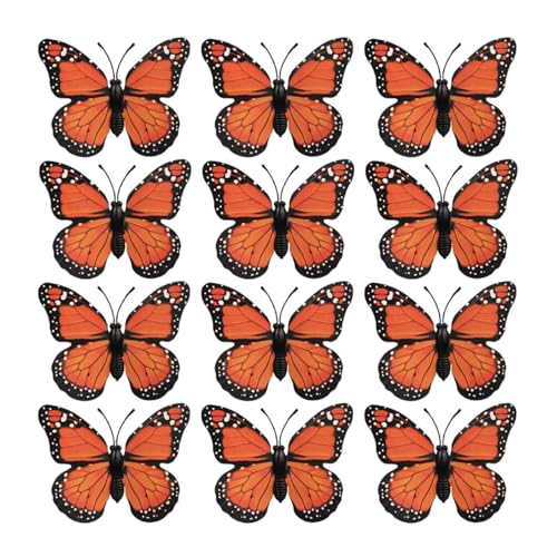 Tyinerc Schmetterling Wanddekoration - 12er-Set Selbstklebende Schmetterlings-Aufkleber - Dekoaufkleber Für Wohnzimmer, Kinderzimmer, Mädchenzimmer Und TV-Hintergrund Tyinerc Schmetterling Wanddekoration - 12er-Set Selbstklebende Schmetterlings-Aufkleber - Dekoaufkleber Für Wohnzimmer, Kinderzimmer, Mädchenzimmer Und TV-Hintergrund von Tyinerc
