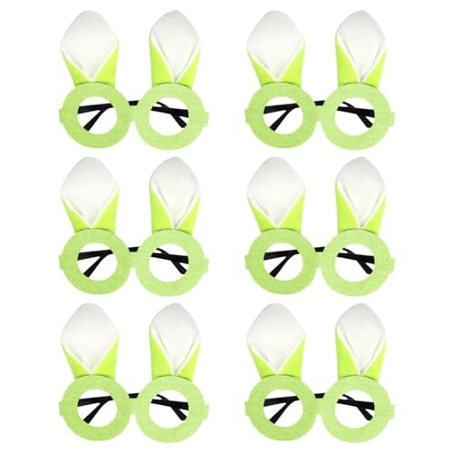 Tyinerc Set mit Brillengestellen, Osterhasen-Brille für Osterbrillen, Rahmen für Osterbrillen – Hasenohren-Kostüm-Brille, 6 x Rahmen für Ostern, Hasenohren-Dekoration Tyinerc Set mit Brillengestellen, Osterhasen-Brille für Osterbrillen, Rahmen für Osterbrillen – Hasenohren-Kostüm-Brille, 6 x Rahmen für Ostern, Hasenohren-Dekoration von Tyinerc