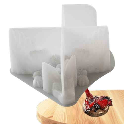 Tyinerc Tierharzformen Drachenharz Formen | Drachenform aus Epoxidharz mit Flügeln – Harzformen für Heimparty Dekorationen, für Fondant-Kuchen, Beton, Dekoration von Tyinerc