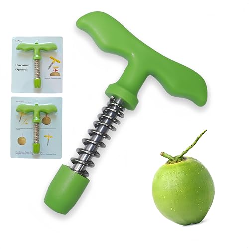 New Fresh Coconut Opener Tool, Thai Hawaiian Young Coconut Cutter Tool, Rotary Spring Pressure, Safe and Easy, Food Grade Stainless Steel Coconut Opener for Fresh Green Coconut Openers 1Pack New Fresh Coconut Opener Tool, Thai Hawaiian Young Coconut Cutter Tool, Rotary Spring Pressure, Safe and Easy, Food Grade Stainless Steel Coconut Opener for Fresh Green Coconut Openers 1Pack von Tynoscco