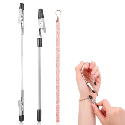 3 Stück Armband-Verschluss-Hilfsmittel zum Selbstanlegen, Armband-Buddy Befestigungshilfe mit Haken und Clip, schnelles Tragen und Demontage, Hilfswerkzeug für Uhren, Halsketten, Verschlüsse, Handwerk 3 Stück Armband-Verschluss-Hilfsmittel zum Selbstanlegen, Armband-Buddy Befestigungshilfe mit Haken und Clip, schnelles Tragen und Demontage, Hilfswerkzeug für Uhren, Halsketten, Verschlüsse, Handwerk von Tyqour