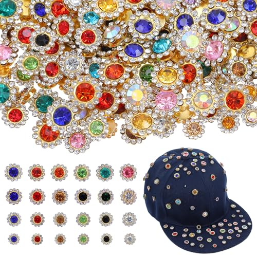 Strasssteine, Kristalle, Glassteine, Metallknöpfe mit flacher Rückseite, Sonnenblumen-Edelsteine, Knöpfe zum Nähen, Stirnband, Schmuck, Basteln, Kleidung, Schuhe, Gürtel, Zubehör (gemischt, 8/10/12/14 von Tyqour