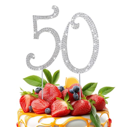 Tyqour Tortendeko 50 Geburtstag Frau Silber 50.Geburtstag Tortendeko Strass Cake Topper 50 Geburtstag, 50. Jahrestag Geburtstag Goldene Hochzeit Party Zubehör für Jungen Mädchen Mann Frau Tyqour Tortendeko 50 Geburtstag Frau Silber 50.Geburtstag Tortendeko Strass Cake Topper 50 Geburtstag, 50. Jahrestag Geburtstag Goldene Hochzeit Party Zubehör für Jungen Mädchen Mann Frau von Tyqour