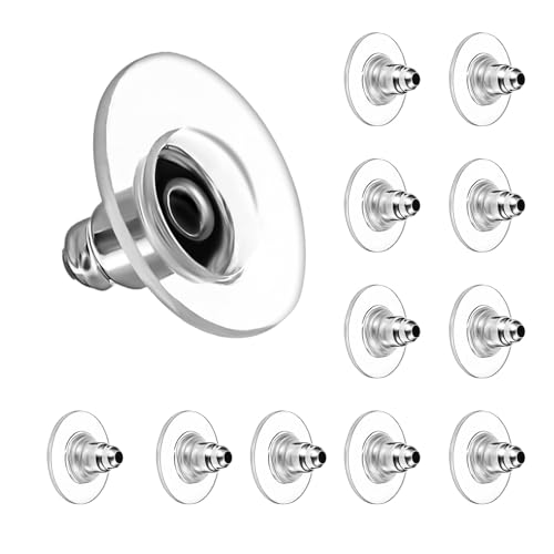Tyqour 100 Stück Ohrstecker Verschluss Ohrring Stopper Ohrstecker Schnalle Universal Ohrring Sicherheit Kugel Ohrstecke Klar Gummi Ohrringe Rücken Kupplung für Damen,Ohrringstecker Ohrringverschlüsse Tyqour 100 Stück Ohrstecker Verschluss Ohrring Stopper Ohrstecker Schnalle Universal Ohrring Sicherheit Kugel Ohrstecke Klar Gummi Ohrringe Rücken Kupplung für Damen,Ohrringstecker Ohrringverschlüsse von Tyqour