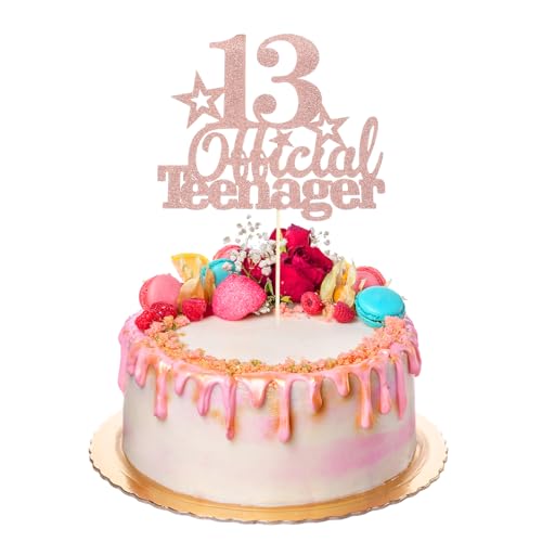 Tyqour Rose 13.Geburtstag Tortendeko Rose Official Teenager 13th Birthday Cupcake Toppers Rose 13 Happy Birthday Kuchen Deko Glitter für 13. Geburtstag Kuchendeko Dekoration Mädchen Jungen Tyqour Rose 13.Geburtstag Tortendeko Rose Official Teenager 13th Birthday Cupcake Toppers Rose 13 Happy Birthday Kuchen Deko Glitter für 13. Geburtstag Kuchendeko Dekoration Mädchen Jungen von Tyqour
