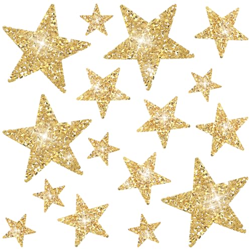 Tyqour 16 Stück Bügelbilder Stern Patches zum Aufbügeln,Strass Stern Flicken zum Aufbügeln Stern Bügelbilder für Textilien,Gold Strass Bügelflicken Patches für Kleidung Kleid Hosen Jeans Hüte Taschen Tyqour 16 Stück Bügelbilder Stern Patches zum Aufbügeln,Strass Stern Flicken zum Aufbügeln Stern Bügelbilder für Textilien,Gold Strass Bügelflicken Patches für Kleidung Kleid Hosen Jeans Hüte Taschen von Tyqour