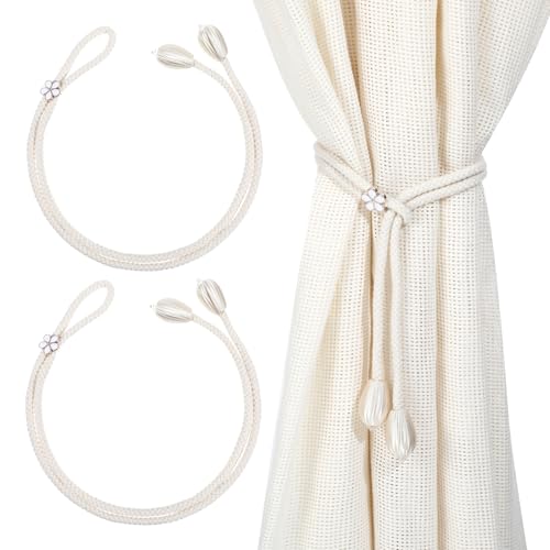 Tyqour 2 Stück Vorhang Raffhalter Verstellbar Boho Raffhalter für Vorhänge Weiß Gardinenhalter Vorhang Halter Gardinenband Vorhanghalter Gardinen Halterung für Zuhause, Büro, Fenster Dekorativ Tyqour 2 Stück Vorhang Raffhalter Verstellbar Boho Raffhalter für Vorhänge Weiß Gardinenhalter Vorhang Halter Gardinenband Vorhanghalter Gardinen Halterung für Zuhause, Büro, Fenster Dekorativ von Tyqour
