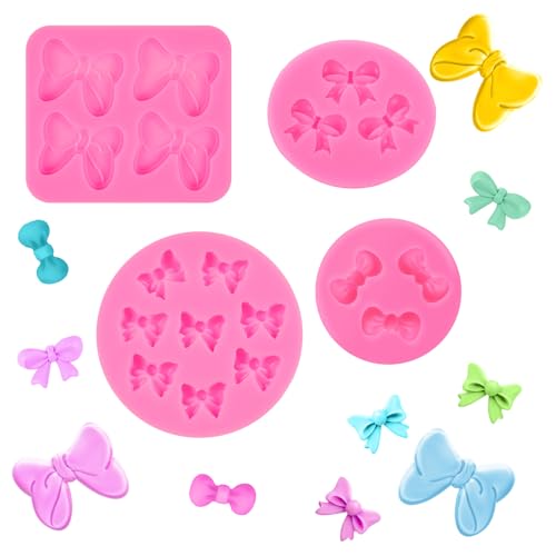 Tyqour 4 Stück Schleifen Fondant Formen Bowknot Schokoladen Form Rosa Silikonformen Schleifen Cake Pop Form DIY Backen Kuchen Dekorieren Werkzeuge für Sugarcraft,Cupcake Topper,Bastelprojekte Backen Tyqour 4 Stück Schleifen Fondant Formen Bowknot Schokoladen Form Rosa Silikonformen Schleifen Cake Pop Form DIY Backen Kuchen Dekorieren Werkzeuge für Sugarcraft,Cupcake Topper,Bastelprojekte Backen von Tyqour