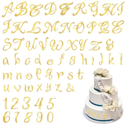 Tyqour 64 Stück Buchstaben Tortendeko, Gold Acryl Kuchen Deko Tortendeko Zahlen 0-9 und A-Z Großbuchstaben Kleinbuchstaben für Feier Geburtstag Hochzeit Jubiläum Party Tyqour 64 Stück Buchstaben Tortendeko, Gold Acryl Kuchen Deko Tortendeko Zahlen 0-9 und A-Z Großbuchstaben Kleinbuchstaben für Feier Geburtstag Hochzeit Jubiläum Party von Tyqour