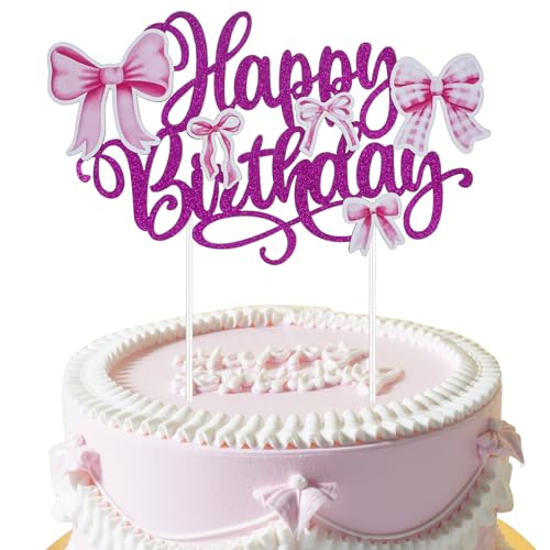 Tyqour Happy Birthday Cake Topper Rot Schleife Tortendeko, Happy Birthday Tortendeko mit Schleife Kuchendeko Rot Glitter Torten Deko Geburtstag Kuchen Deko für Mädchen,Kinder,Party Kuchen Desserts Tyqour Happy Birthday Cake Topper Rot Schleife Tortendeko, Happy Birthday Tortendeko mit Schleife Kuchendeko Rot Glitter Torten Deko Geburtstag Kuchen Deko für Mädchen,Kinder,Party Kuchen Desserts von Tyqour