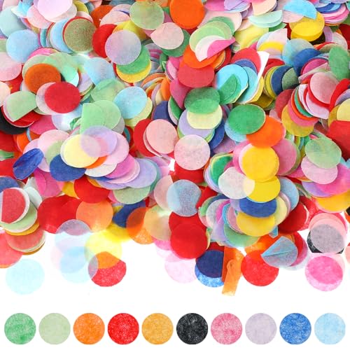 Tyqour Konfetti Bunt 60g, 6000 Stück 2.5cm1.5cm Konfetti Geburtstag Mehrfarbig Runde Streudeko Tischdeko Papier Hochzeit Deko für Geburtstag, Hochzeit, Baby-Shower, Party Dekoration Tyqour Konfetti Bunt 60g, 6000 Stück 2.5cm1.5cm Konfetti Geburtstag Mehrfarbig Runde Streudeko Tischdeko Papier Hochzeit Deko für Geburtstag, Hochzeit, Baby-Shower, Party Dekoration von Tyqour