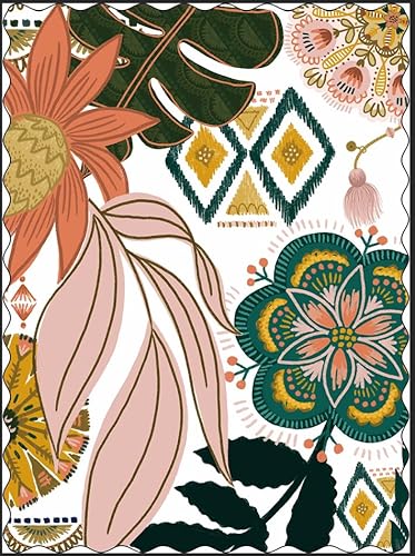 Boho-Tischdecke mit Blumenmuster, C3, 52 x 70 cm Boho-Tischdecke mit Blumenmuster, C3, 52 x 70 cm von Tyrot