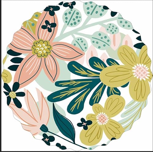 Boho-Tischdecke mit Blumenmuster, C3, rund Boho-Tischdecke mit Blumenmuster, C3, rund von Tyrot