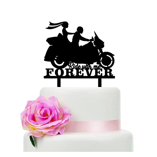 Ride with Me Forever Motorrad Hochzeit Tortenaufsatz, lustige Braut und Bräutigam mit Motorrad Kuchenaufsatz für Hochzeit Verlobung Brautdusche Party Dekoration Ride with Me Forever Motorrad Hochzeit Tortenaufsatz, lustige Braut und Bräutigam mit Motorrad Kuchenaufsatz für Hochzeit Verlobung Brautdusche Party Dekoration von TzTwodcaz