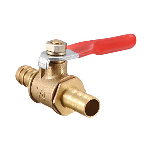 Kugelhahn Absperrventil, 8 mm Schlauchstutzen auf 8 mm Schlauchstutzen, für Luft, Gas, Wasser, Kraftstoff, 180 Grad Bedienungsgriff, Metallventil, 1 Stück Kugelhahn Absperrventil, 8 mm Schlauchstutzen auf 8 mm Schlauchstutzen, für Luft, Gas, Wasser, Kraftstoff, 180 Grad Bedienungsgriff, Metallventil, 1 Stück von U/D