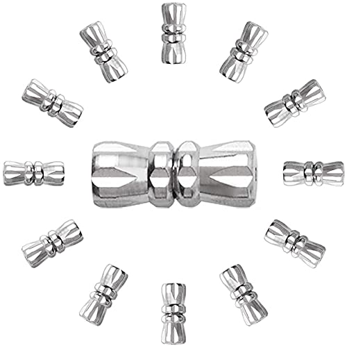 U/D 11 x 5 mm Schraube Twist Schnalle 1 mm Loch Rohr Befestigung Draht Endkappe verwendet für DIY Armband Halskette (10 Stück) von U/D