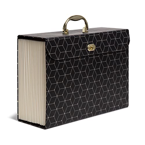 U Brands Erweiterbare 19 Taschen Mode-Aktenordner, Bürobedarf, Schwarz und Gold, geometrisch, 39,1 x 26,7 x 12,7 cm U Brands Erweiterbare 19 Taschen Mode-Aktenordner, Bürobedarf, Schwarz und Gold, geometrisch, 39,1 x 26,7 x 12,7 cm von U Brands