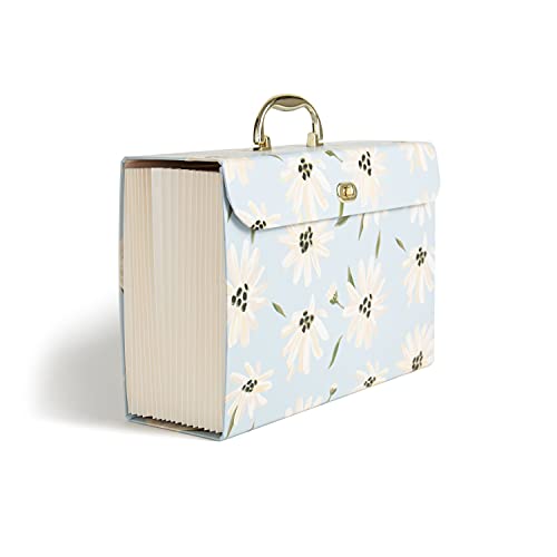 U Brands Fächermappe mit 19 Fächern, blau vergoldet, 39,1 x 26,7 cm von U Brands