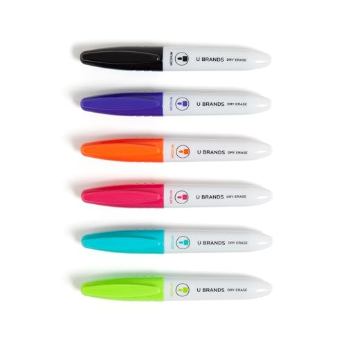 U Marken Low Geruch Mini Dry Erase Marker, Medium Point Mini, nicht magnetisch Mini Size Black, Purple, Magenta, Orange, Teal, Lime U Marken Low Geruch Mini Dry Erase Marker, Medium Point Mini, nicht magnetisch Mini Size Black, Purple, Magenta, Orange, Teal, Lime von U Brands