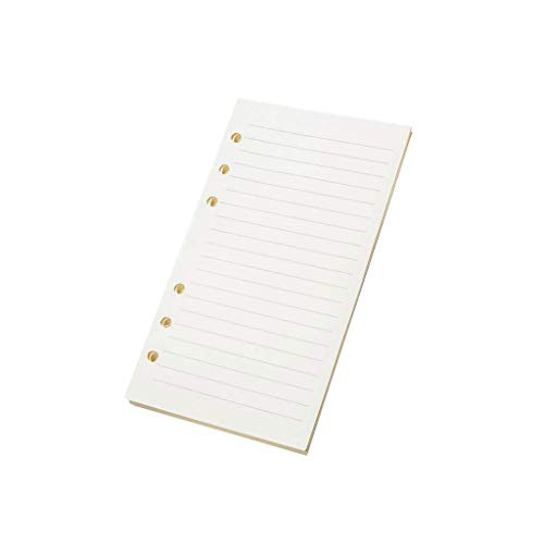 1 x Nachfüllpapier, 6 Löcher, A7, 12,3 cm x 8,2 cm, für lose Blätter, Notizbuch, Planer, 45 Blatt/90 Seiten pro Packung, horizontale Linie, weißes Papier 1 x Nachfüllpapier, 6 Löcher, A7, 12,3 cm x 8,2 cm, für lose Blätter, Notizbuch, Planer, 45 Blatt/90 Seiten pro Packung, horizontale Linie, weißes Papier von U-K