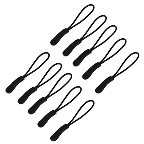 10 Stück schwarze Reißverschluss-Anhänger, Kordelzug, Reißverschluss, wiederverwendbar, Kunststoff, Reißverschlussschieber, Ersatz für Kleidertaschen, hervorragende Qualität und beliebt 10 Stück schwarze Reißverschluss-Anhänger, Kordelzug, Reißverschluss, wiederverwendbar, Kunststoff, Reißverschlussschieber, Ersatz für Kleidertaschen, hervorragende Qualität und beliebt von U-K