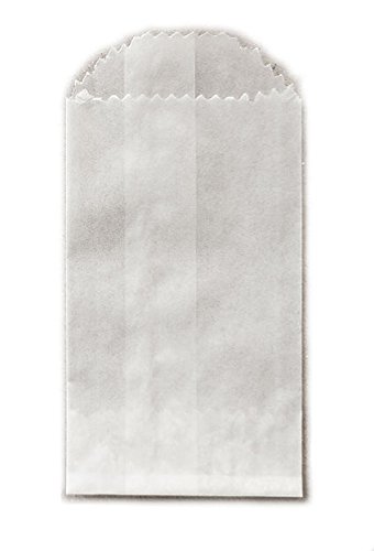 Uline Papiertüten aus Pergaminwachs, 2 x 8,6 cm, 100 Stück von Uline
