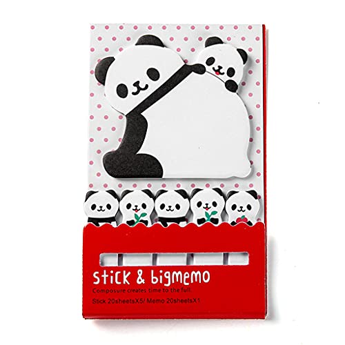 1 x Haftnotizen mit niedlichem Panda-Katzenmuster, Notizblock, Notizblock, Notizblock, Nachrichtenblock, selbstklebende Seitenmarker, Schreibwaren, Büro, Schule, Panda 1 x Haftnotizen mit niedlichem Panda-Katzenmuster, Notizblock, Notizblock, Notizblock, Nachrichtenblock, selbstklebende Seitenmarker, Schreibwaren, Büro, Schule, Panda von U-M