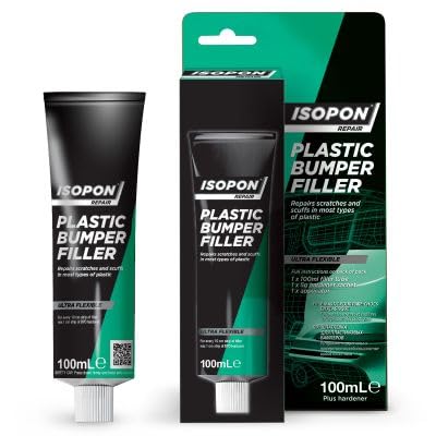 U-Pol ISOPON Plastic Bumper Repair Kunststoff Reparaturmasse, Tube 100ml, grau von U-POL