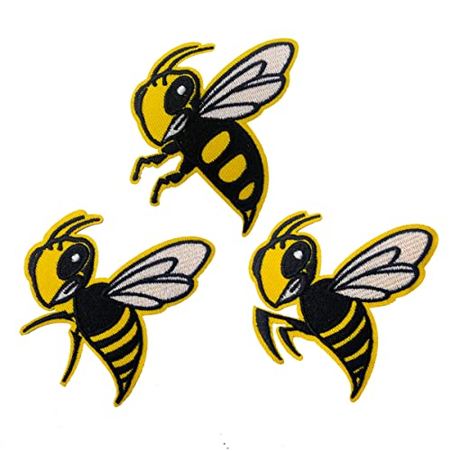 U-Sky Aufnäher zum Aufnähen oder Aufbügeln, 3 Stück Hornet Angry Bee bestickte Applikation für Kinderkleidung, niedliches Bienen-Design, Bügelflicken für Rucksäcke, lustige gelbe Aufnäher für Jeans U-Sky Aufnäher zum Aufnähen oder Aufbügeln, 3 Stück Hornet Angry Bee bestickte Applikation für Kinderkleidung, niedliches Bienen-Design, Bügelflicken für Rucksäcke, lustige gelbe Aufnäher für Jeans von U-Sky