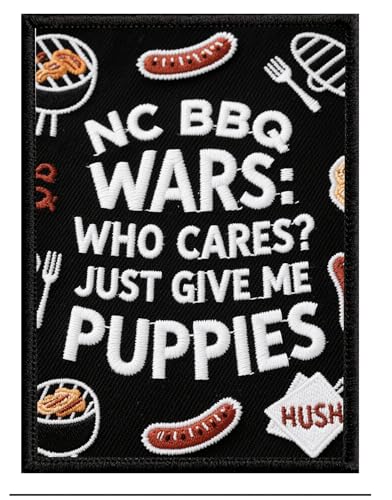 U-Sky Aufnäher zum Aufnähen oder Aufbügeln, Motiv: Sarkasmus, Motiv: North Carolina BBQ Humor, Motiv: Welpen über Politik, Satire, Grill-Motive, bestickte Applikation für Hüte, Jacken U-Sky Aufnäher zum Aufnähen oder Aufbügeln, Motiv: Sarkasmus, Motiv: North Carolina BBQ Humor, Motiv: Welpen über Politik, Satire, Grill-Motive, bestickte Applikation für Hüte, Jacken von U-Sky