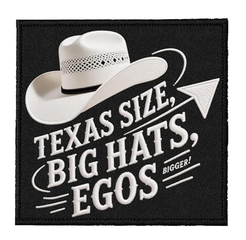 U-Sky Bestickter Aufnäher zum Aufnähen oder Aufbügeln mit Sarkasmus, Motiv: Texas Cowboy Pride, auffälliger Hut und größeres Motiv-Design, Western-Stil, zum Aufbügeln für Hüte, Jacken, Taschen U-Sky Bestickter Aufnäher zum Aufnähen oder Aufbügeln mit Sarkasmus, Motiv: Texas Cowboy Pride, auffälliger Hut und größeres Motiv-Design, Western-Stil, zum Aufbügeln für Hüte, Jacken, Taschen von U-Sky