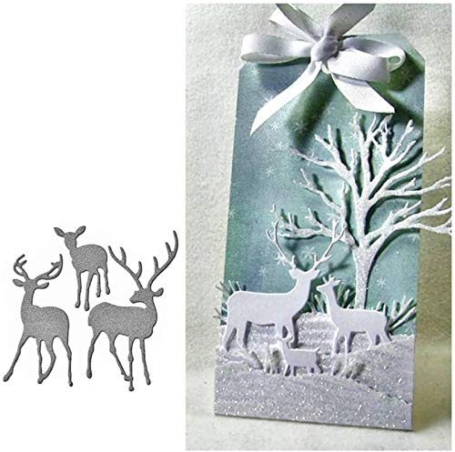 U-horizon Weihnachts-Hirsch-Stanzformen, DIY-Scrapbooking, Metall-Prägeschablone, für Album, Papier, Karten, Kunsthandwerk U-horizon Weihnachts-Hirsch-Stanzformen, DIY-Scrapbooking, Metall-Prägeschablone, für Album, Papier, Karten, Kunsthandwerk von U-horizon