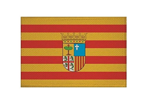 U24 Aufnäher Aragon Fahne Flagge Aufbügler Patch 9 x 6 cm von U24