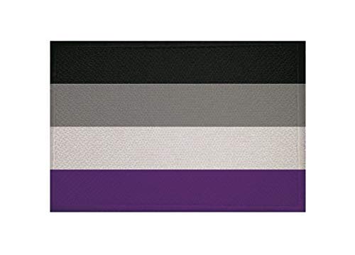 U24 Aufnäher Asexual Pride Fahne Flagge Aufbügler Patch 9 x 6 cm von U24