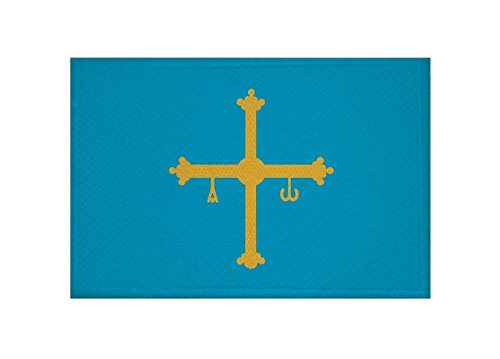 U24 Aufnäher Asturien Fahne Flagge Aufbügler Patch 9 x 6 cm von U24
