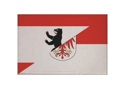 U24 Aufnäher Berlin-Brandenburg Fahne Flagge Aufbügler Patch 9 x 6 cm von U24