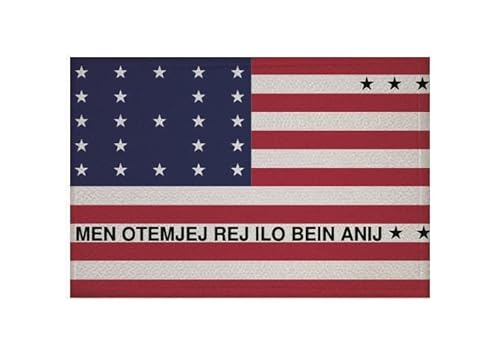 U24 Aufnäher Bikini Atoll Fahne Flagge Aufbügler Patch 9 x 6 cm von U24