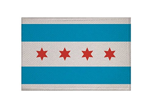 U24 Aufnäher Chicago Fahne Flagge Aufbügler Patch 9 x 6 cm U24 Aufnäher Chicago Fahne Flagge Aufbügler Patch 9 x 6 cm von U24