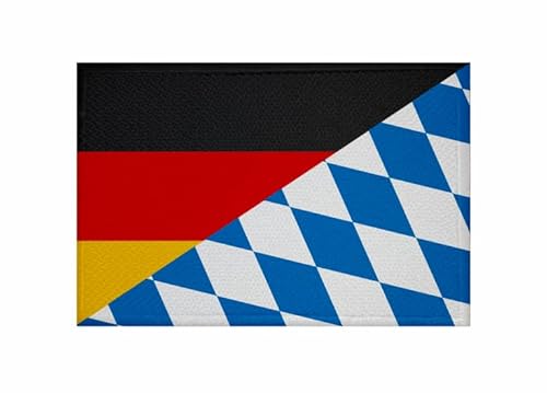 U24 Aufnäher Deutschland-Bayern Raute Fahne Flagge Aufbügler Patch 9 x 6 cm von U24
