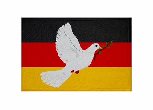 U24 Aufnäher Deutschland mit Friedenstaube Fahne Flagge Aufbügler Patch 9 x 6 cm von U24
