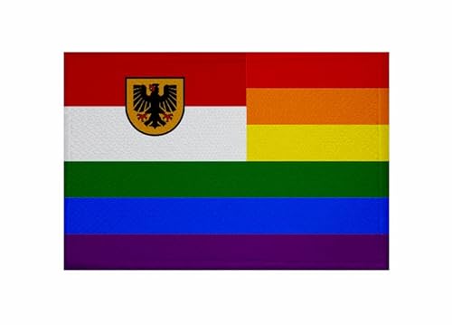 U24 Aufnäher Dortmund Regenbogen Fahne Flagge Aufbügler Patch 9 x 6 cm von U24