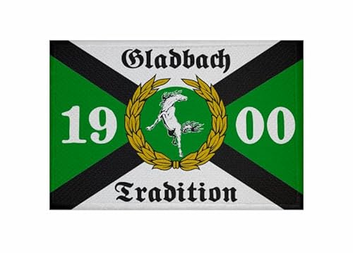 U24 Aufnäher Gladbach Tradition 1900 Fahne Flagge Aufbügler Patch 9 x 6 cm von U24